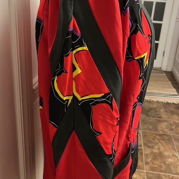 Vintage Linen & Leather blazer - Picture 3 of 10